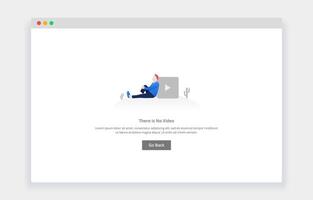 Modern flat design concept of there is no Movies for website and mobile website. empty state page template vector