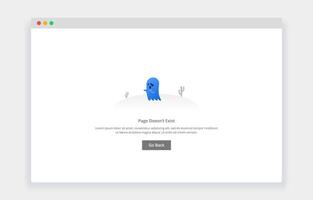 Modern flat design concept of ghost, page doesn't exist for website and mobile website. empty state page template vector