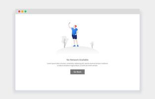 Modern flat design concept of women looking for signals, No network for website and mobile website. empty state page template vector