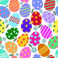 Cute colorful Easter eggs seamless pattern background. vector