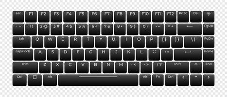 Computer keyboard button layout template with letters for graphic use. Modern computer keyboard. illustration, vector