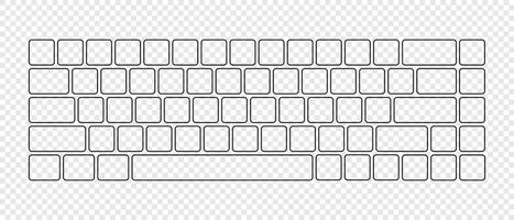 Computer keyboard button layout template for graphic use. Modern computer keyboard. illustration, vector