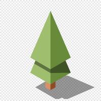 Isometric tree. Tree isometric elements. Isometric tree element for landscape design. Park element, vector