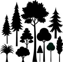 Modern and Minimalist Tree Symbol Illustrations vector