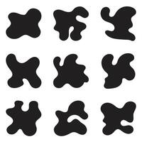 Set of abstract liquid shape vector