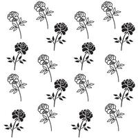 Seamless Valentine's Day pattern with hearts and roses. vector
