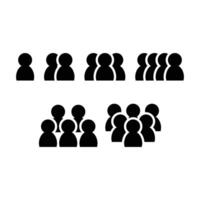 People group icon. Team of worker. User profile symbol. Group of people or group of users. Persons symbol. Human group icon set. crowd, community, club, crew, or squad, symbol. vector