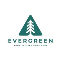 Pine Triangle Pine Spruce Hemlock Pine Conifer Cedar Conifer Spruce Larch Pine Tree Forest Vintage Retro Hipster Logo Design Template vector