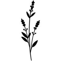Simple lavender flower icon for elegant design projects. vector