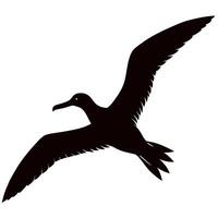 Albatross flying silhouette icon simple and clean design. vector