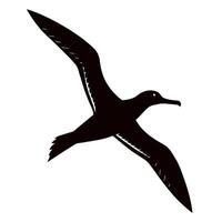 Albatross flying silhouette icon simple vector