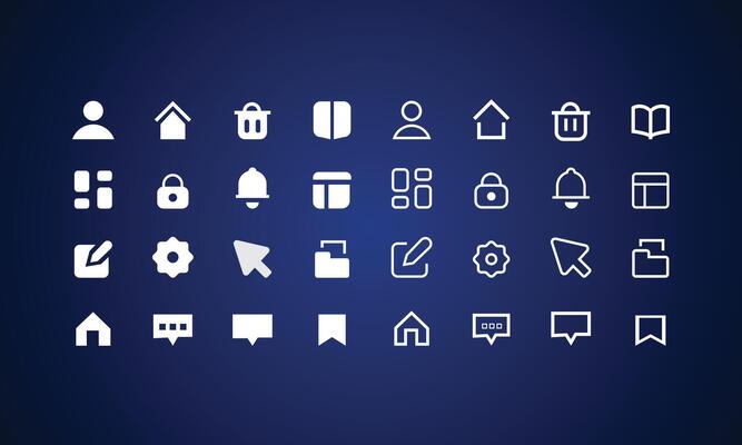 UIUX Design Icon Template for Web