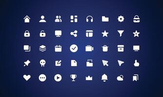 UIUX Design Icon Templates for Web vector