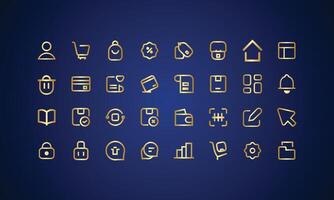 UIUX Design Icons Templates for Web vector
