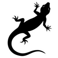 Lizard silhouette icon for designs and simple and clean reptile shape. vector