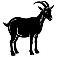 Goat icon silhouette illustration perfect for minimal and creative vector