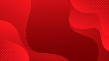 Abstract red fluid wave background with halftone. Modern dynamic wallpaper. Template banner background vector