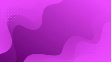 Abstract purple fluid wave background with halftone, gradient color. Modern dynamic wallpaper vector