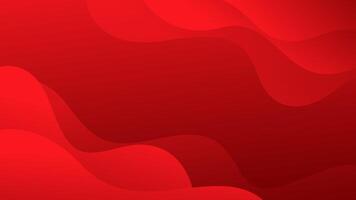 Abstract red gradient wave background. Modern dynamic wallpaper vector