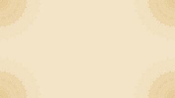 Simple Clean Intricate Mandala Blank Horizontal Background With Border Pattern Layout And Elegant Details in Gold vector