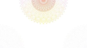 Simple Clean Relaxing Mandala Pattern Horizontal Background with Subtle Gradient In White vector