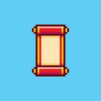 Pixel art Chinese Scroll game asset design vector