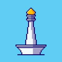 Pixel art Monas game asset design vector