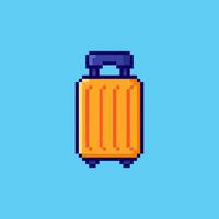 Pixel art Travel Suitcase game asset design vector