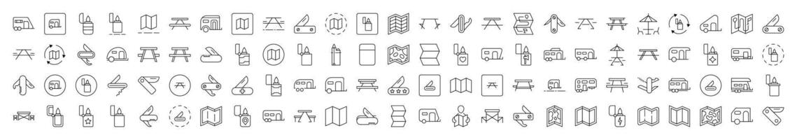 Umbrella, Beach, Surfing, Lifeline, Summer Rest Pictures Drawn with Thin Line. Collection of Various Design Elements that Can Be Used for Apps, Articles, Web Sites, Social Media vector