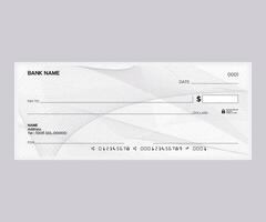 Blank check with guilloche pattern vector
