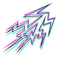 Dynamic lightning design for illustration on isolated background vector