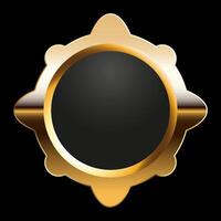 Elegant classic gold circular frame for designs that need a touch of luxury on isolated background vector