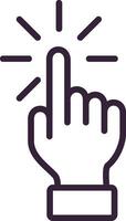 Hand Pointing Icon Element For Design Graphic vector