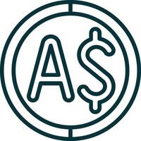 Australian Dollar Symbol Icon Element For Design Graphic vector
