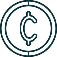 Cent Symbol Icon Element For Design Graphic vector