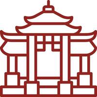 Temple Decoration Icon Element For Design Graphic vector
