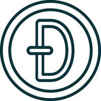 Dogecoin Symbol Icon Element For Design Graphic vector