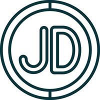Jordanian Dinar Symbol Icon Element For Design Graphic vector
