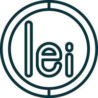 Romanian Leu Symbol Icon Element For Design Graphic vector