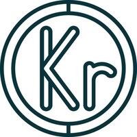 Swedish Krona Symbol Icon Element For Design Graphic vector