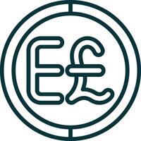 Egyptian Pound Symbol Icon Element For Design Graphic vector