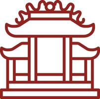 Shrine Icon Element For Design Graphic vector