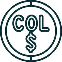 Colombian Peso Symbol Icon Element For Design Graphic vector
