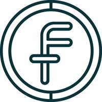 Swiss Franc Symbol Icon Element For Design Graphic vector