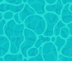 Water surface with ripple, top view textured seamless pattern. Sun light reflection in water, top view swimming pool, ocean, sea. illustration. vector