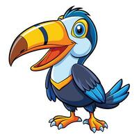 Seamless toucan pattern isolated on white vector