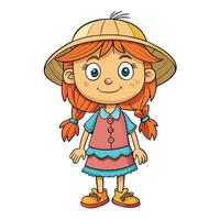 Cute happy smiling child isolated on white vector
