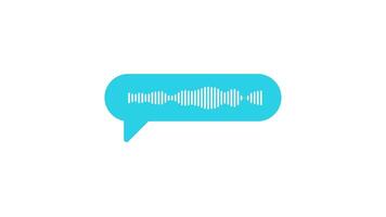 Voice Chat icon, Audio Calls and Conversations animation isolated on White background video