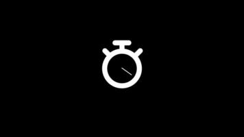 Ringing alarm Analog clock icon animation Isolated on Black background video