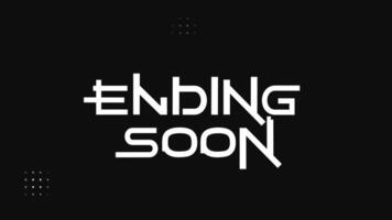Animated Stream Ending Soon Typography, Stream overlay looping motion graphic great for streaming video